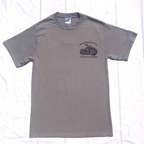 Dorian J Murray Bike Run Adult T-shirt Gray Small - Picture 1 of 8